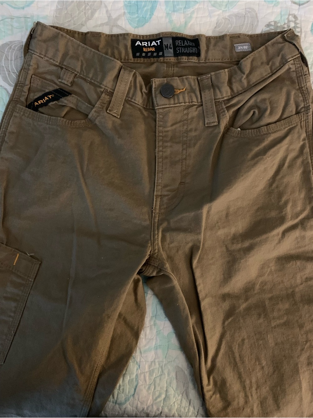 Ariat Men's Cargo Work Pants in Olive Brown